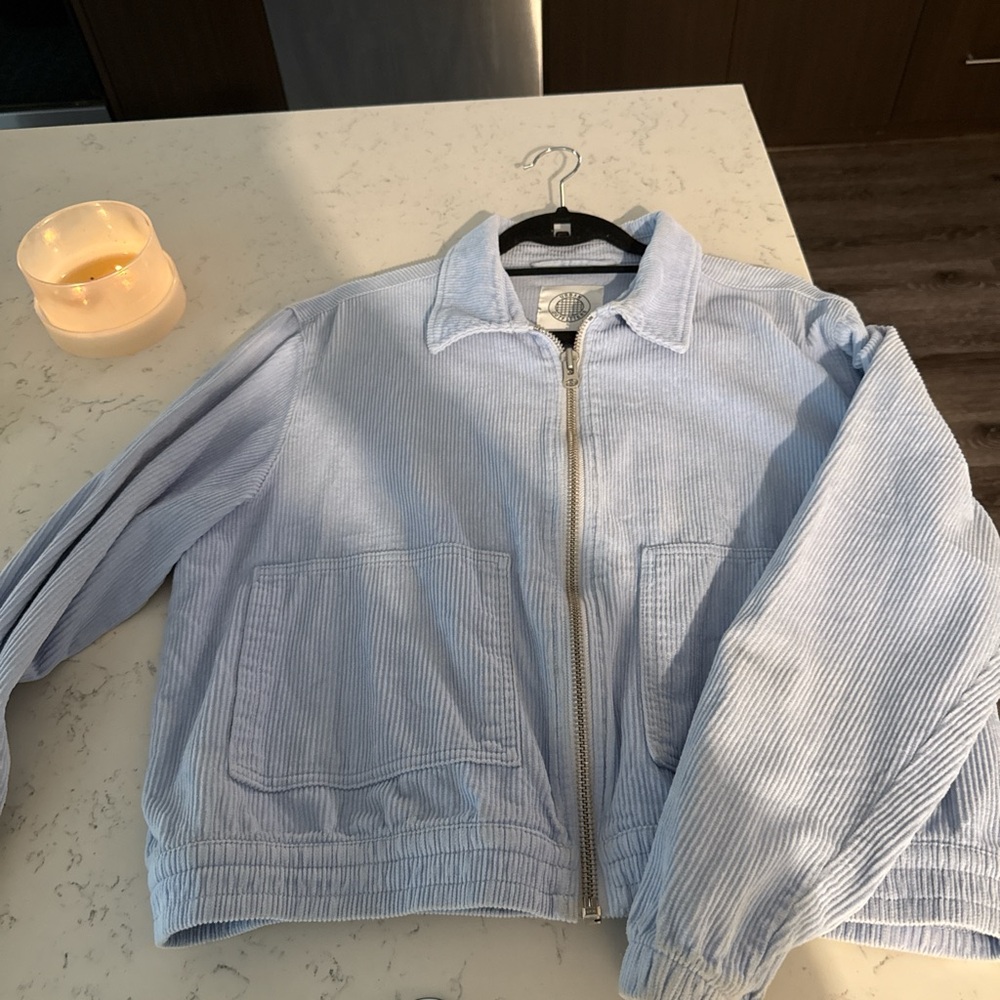 Urban Outfitters Light Blue Bomber Jacket